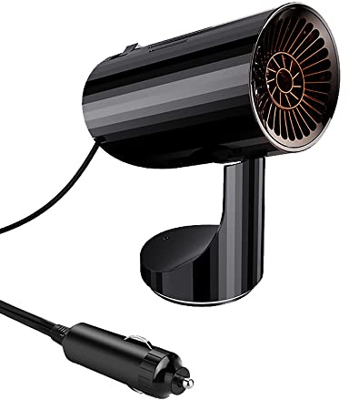 Riloer Chauffage de Voiture pour Camping-Car, Portable, Rapide, dégivrage, désembuage, Ventilateur Automobile, Compatible avec la Plupart des modèles 12 V CC, Version Purification d'air (12 V)