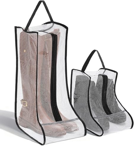2 Stück Stiefeltasche Reitstiefel Schuhbeutel Schuhtasche Reitstiefeltasche Stiefelspanner Reitstiefel Schuhtasche Reise mit Tragegriff Oben für Zuhause und Reisen