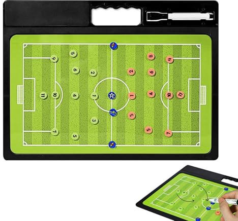 Tavola da Calcio | Materiale Di Formazione Calcio Magnetico,Tavola Double Face con Pennarello - per Formazione Gioco Pratica Campo Partito Educazione Sport
