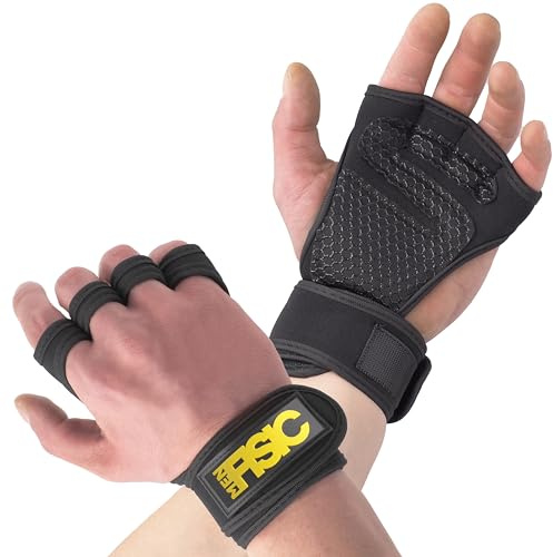 DISTOCK Guanti Palestra Uomo e Donna - Guanti Antiscivolo Sportivi per Calisthenics - Crossfit - Sollevamento Pesi- Fitness - Accessori Palestra