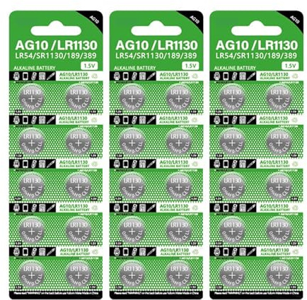 Paquet De 10/20/30/40 Pièces Piles Bouton AG10/LR1130 LR54 SR1130 389 189 Piles Bouton pour Montres Jouet À Distance Large Compatibilité