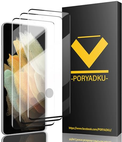 3 Stück Für Samsung Galaxy S21 Ultra Panzer Schutz Glas Folie, 9H Härte, Fingerabdruck kompatibel, HD Clear Displayschutz Schutzfolie Glas für Samsung S21 Ultra 5G