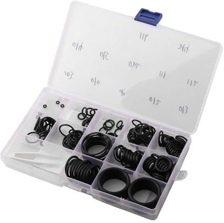 Homeponnew Scuba Diving Gummidichtung für Ring-Set, 170 Stück, für Tankventil, Schlauchregler, Reparatur, inklusive O-Ringe für HP-LP-Ports, Joch-DIN-Regler, Nitrox-kompatibel