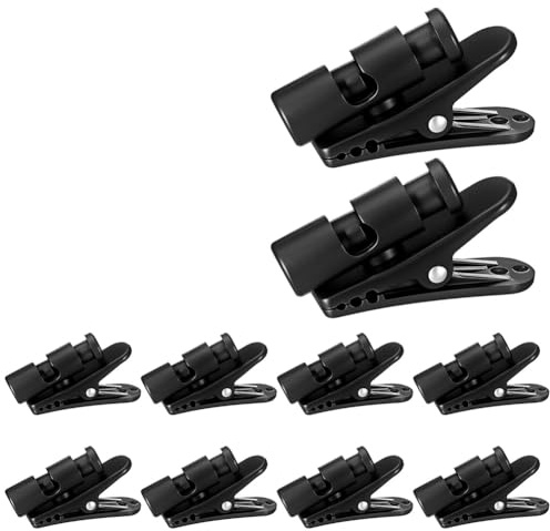 Qomcsrl Pinces de Câble pour Casque (10 Pièces), Pince pour Micro Cravate, Pinces pour Écouteurs, s'adapte Aux Câbles de D'Écouteur de 2 à 4 Mm.