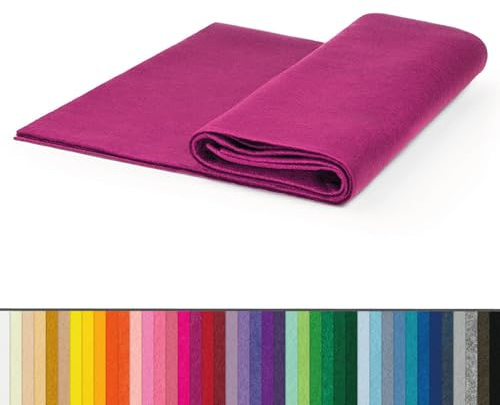 The Felt Store Bastelfilz Meterware (Breite 1,80 m) 1,6 mm dick – weinrot, 100% weicher Acryl-Filz, farbintensiver und langlebiger als Polyester, ideal zum Nähen & Basteln mit Kindern