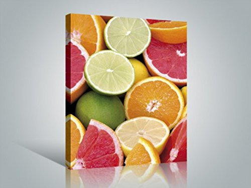 1art1 Kochkunst Poster Zitrusfrüchte Bilder Leinwand-Bild Auf Keilrahmen | XXL-Wandbild Poster Kunstdruck Als Leinwandbild 80x60 cm