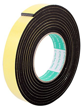 uxcell 25mmx4mm Single Sided Sponge Tape Adhesive Sticker Foam Glue Strip Sealing 3 Meters 10' (Pack of 1)