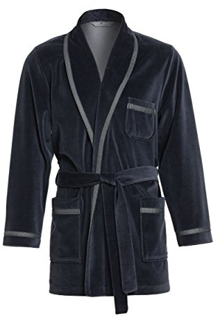 Revise RE-117 Short Dressing Gown - Smoking Jacket Graphite – M