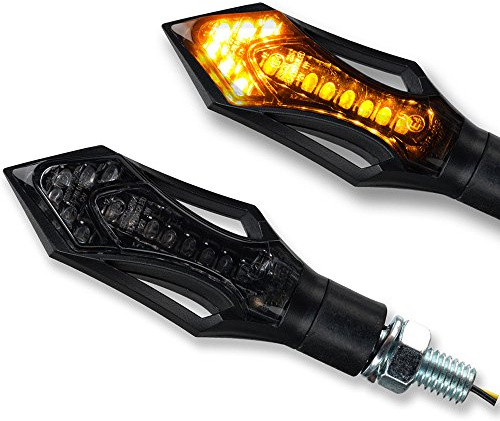 Germany Motorsports LED Mini Blinker Rush e-geprüft universal für Motorrad, Roller, Quad mit 12V (LED Blinker, 1 Paar)