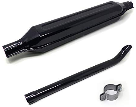 Ama Kit silencieux d'échappement tracteur Fiat : Silencieux d'échappement tracteur Fiat, Collier complet, Prolongation de tuyau courbé