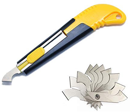 YouU 1 Taglierino Pieghevole, Taglierina Acrilica Dello Strato del Plexiglass, Coltello Portabile, Cutter Multifunzione con 10 Lame di Ricambio