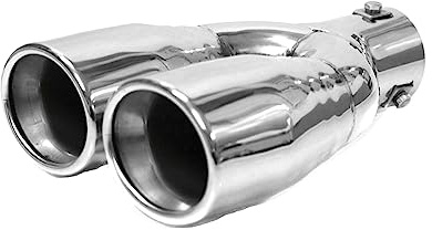 Twin Auspuffblende Performance Universal Double Enail Auto Sport Endrohr Edelstahl Chrom