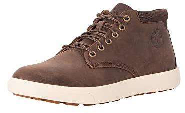 Timberland Brook Park Chukka ankelboots för män, Brun Dk Brown fullkorn, 44.5 EU