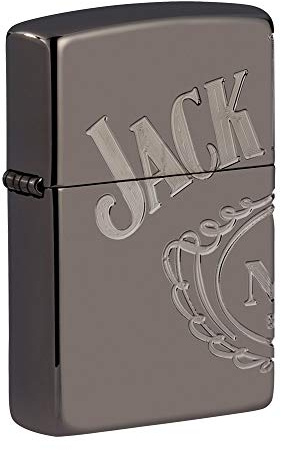 Zippo Sturmfeuerzeug - Jack Daniels, Black Ice, MultiCut - Nachfüllbar - Wiederverwendbar - Windfestes Design - Geschenkbox - Made in USA