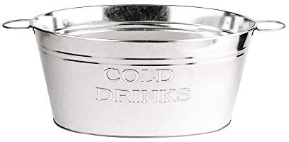 BigDean Zinkwanne groß XXL für Garten Getränkekühler extra groß 24 Liter Getränkewanne verzinkt