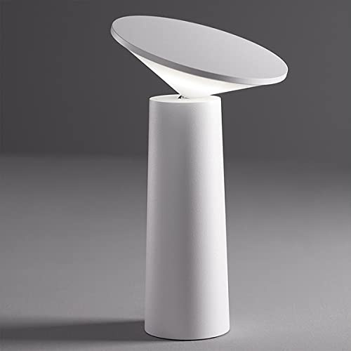 ACMHNC Tischlampe Kabellos, bis zu 8H Laufzeit, Weiß | 2000mAh LED Akku Tischleuchte, USB-C Aufladen, Touch Dimmbar, 3 Farbtemperaturen