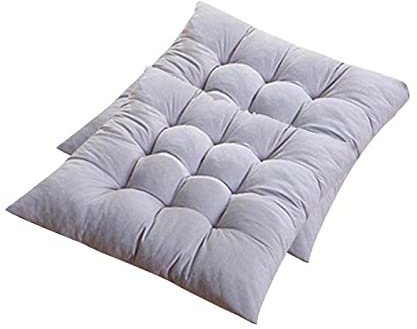 FOGUO 2er Set Stuhlkissen Stuhlauflage Sitzkissen Sitzpolster Auflage für Stühle In Haus und Garten, Sitzauflage Gartenbank aus Polyester, Viele Farben