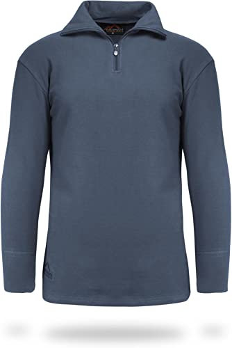 normani Winter Rollkragenpullover mit Reißverschluss und warmem Plüschfutter Farbe Navy Größe XXL