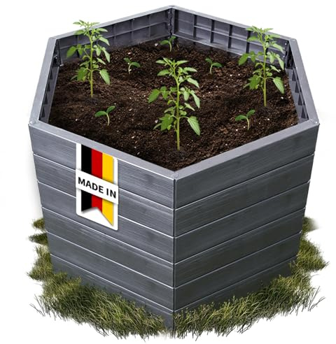 Garantia Ergo Hochbeet L 75 Wood, inkl. Flora Wassersparsystem, Blumentopf | Hochbeete für Garten, Pflanzkübel Groß Außen, Blumenkasten, Blumentopf Hoch, Blumenkübel, Blumenkübel Outdoor