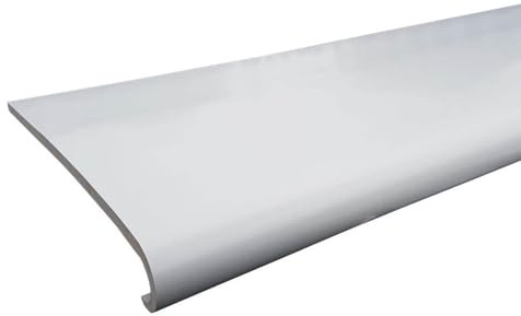 Bullnose Capping Cover 9mm Thick Plastic Internal Window Sill Trim (2m Long) (160mm Depth)