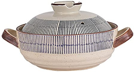 Cazuela de cerámica para cocinar, utensilios de cocina de cerámica para estufa, cazuela/olla de arcilla/olla de tierra (1 L)