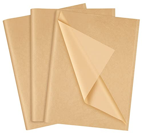 NEBURORA Papier de Soie Kraft pour Sacs Cadeaux 60 Feuilles 35 X 50 cm Papier d'Emballage Marron pour Emballage Cadeau Remplissage Art Artisanat DIY Anniversaire Mariage Vacances (Kraft)