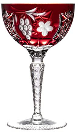 Ajka Marsala Ruby Red Lead Crystal Champagne Coupe Glass 7.1 oz - Single Unit