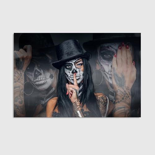 Blue Booms La Catrina - Skull Face Women Trio Poster 150x100 Ohne Rahmen