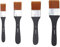 ATBUSS Set di pennelli multifunzione in nylon, 4 pezzi, pennelli da pittura, set di pennelli per pittura, pennelli per la polvere, adatti per dipingere, spazzolare vernici, pulire la polvere (nero)