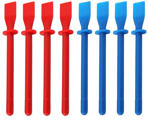 8PCS 11.5cm Color Plastic Glue Spreader, PVA Glue Spreader Spatula Sticks, Glue Spreader Set, Adhesive Glue Sticks For Art Craft (Red+Blue)