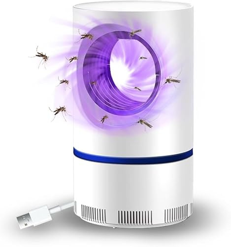 Mückenfalle für den Innenbereich, elektrische Mückenvernichtungslampe, Insektenvernichter für Mücken, Mücken, Motten, Fruchtfliegen, Insektenfalle für den Innenbereich Ihres Zuhauses, Saugventilator