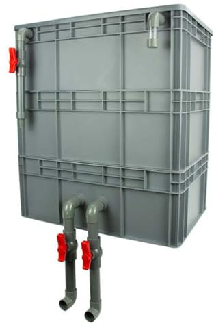 Scatola Di Filtri Dell'acquario, 2/3/4 Livelli Scatola Filtro Esterna Per Ciclo Acquario, Kit Filtro Grande Per Acquario Per Laghetti, Filtro Dall'acquario Scatola Fatturato ( Color : Grey , Size : 23