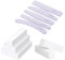 SYEYCW 13 Piezas Bloque Pulidor de Uñas Blanco y Lima de Uñas, 8 Piezas Esponja Bloques de Pulido de Uñas, 5 Piezas Lima 100/180 Grano Lavable para Uñas, para Gel y Acrílico, Uso en Salón y Hogar