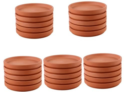 BCOATH Lot De 5 Pots De Fleurs Bacs Dégouttage pour Plantes en Pot 5 Pièces X 5