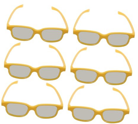ERINGOGO 6pièces Lunettes Plastique pour Garçon Fille Lot Confort Légèreté Vision Immersive pour Cinéma Et Maison Accessoire De Divertissement