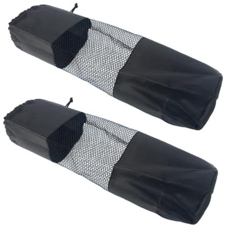 XUZOPIM 2 Stück Yogatasche Yoga Mat Bags Yoga Mat Mesh Bag Thickened Oxford Fabric Drawstring Bag, Practical Mesh Yoga Mat Storage Bag (Black)