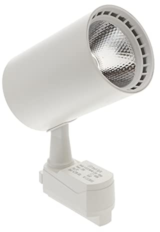 NUOBESTY 20w Led Track Light Cob Ajustable Para Tiendas y Exhibiciones Lámpara De Aluminio Para Iluminación Interior Techo y Pared Luz Focal Para Arte y Retail Blanco Neutro