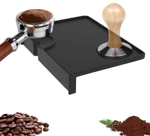 Tampermatte Silikon Espresso Tamper, Espresso Tampermatte mit Kantenschutz | Anti Rutsch Kaffee Tamping Matte, Anti-Rutsch und Wasserdicht Barista Matte, Ideales Siebträger Zubehö