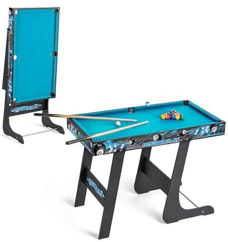 Powerplay 3ft Folding Pool Table, Mini Table Pool Game for Kids & Adults, Compact & Portable, Easy Storage, Gift for Boys and Girls
