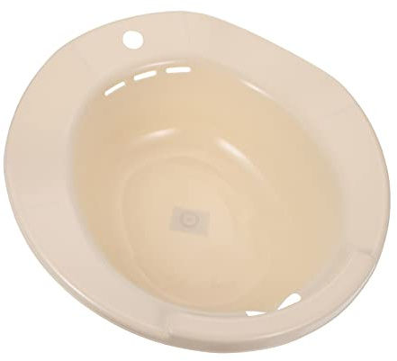 DRESSOOS Sitzbad Für Frauen Tragbares Hockbecken Reinigungsbecken Aus Bpa Freiem Material Beige Für Wochenbettpflege Und Für Schwangere Und Ältere Menschen