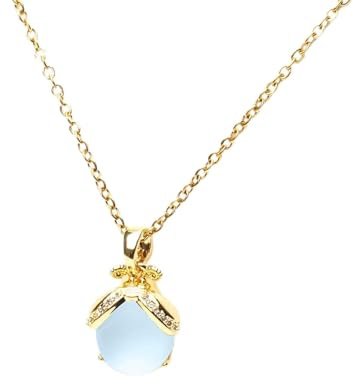 Cadeau pour Femme Collier,Collier Pendentif Luciole En Pierre De Lune | Cadeau Femme Original Anniversaire,Colliers Chaîne Clavicule Étincelant,Fille Cadeaux Noel pour Fille Maman Meilleur Ami