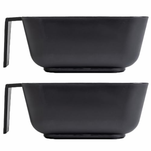 Mobestech Cuencos para Teñir el Cabello 2 Piezas, Tazones para Mezclar Tinte de Salón, Plástico Resistente, Diseño Profundo y Ancho, Herramientas de Peluquería para Uso Profesional