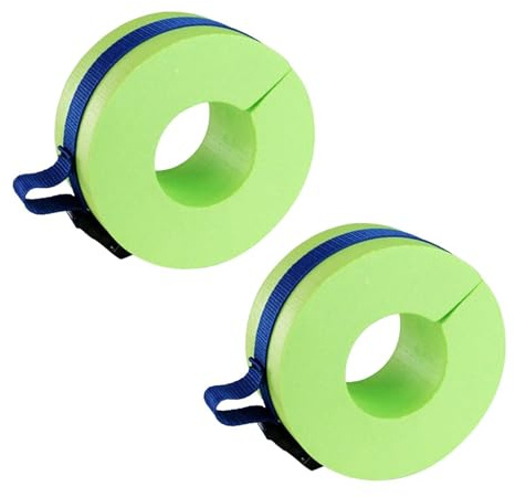 Aqua Fitness Flotador de natación – Manguitos de resistencia EVA – Juego de 2 piezas de ayuda ligera para entrenamiento aeróbico acuático con hebilla de liberación rápida para ejercicios de piscina |