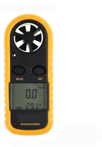 Digital Anemometer, Anemometer Wind speed Handheld Digital Speed Meter Portable Sensor 0-30M/S(Yellow)