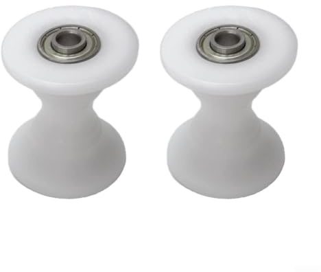 Rodamiento de rodillo elíptico de 63 mm para máquina de remo para tubo de 50 x 25 mm, rodillo de plástico para equipo de gimnasio, color blanco