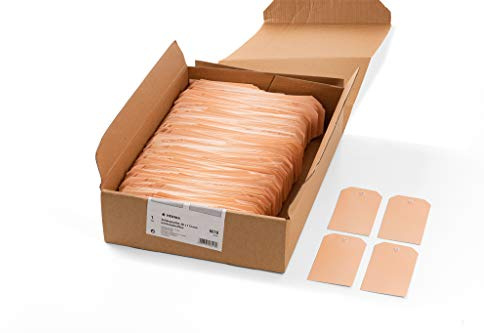 HERMA 6018 Anhängezettel groß, 1000 Stück, 60 x 113 mm, Geschenkanhänger zum Beschriften, Hängeetiketten aus Karton, blanko Papieranhänger Etiketten Anhänger mit Öse, braun