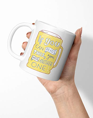 BLAK TEE If You Can Read This You You Need Another One Funny Beer Slogan Porcelain Coffee and Tea Mug 330 ml