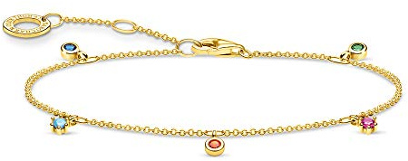 THOMAS SABO Armband farbige Steine gold vergoldetes Silber A1998-488-7-L19V