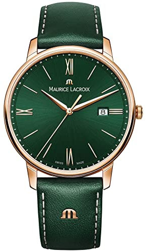 MAURICE LACROIX Men's Green Eliros Date Quartz Watch EL1118-PVP01-610-1