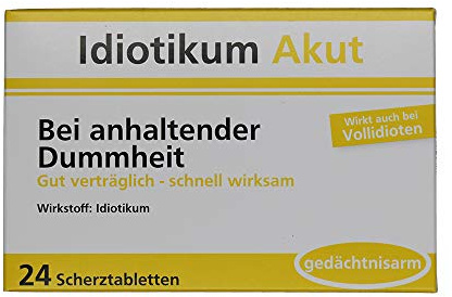GBD Idiotikum Akut - Bei anhaltender Dummheit | Scherztabletten Schokolinsen